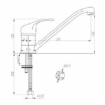ROUSSEAU Kitchen mixer tap Raeva - Without hand shower - Chrome - NF - Image 4
