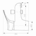 Rousseau Faucet Mechanical Mixer Bathtub and Shower Edinburgh - Monotrou - Image 2