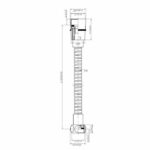 Rousseau Flexible shower 1.5m NF Double stainless steel stainless steel - Image 2