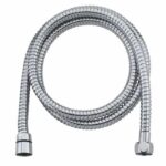 ROUSSEAU shower hose 2.0m NF double stapling in stainless steel chrome