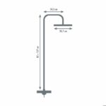 Rousseau Shower column with SHENENTI CHROME mechanical mixer faucet - Image 6