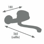 Rousseau Mambo kitchen mixer - Without shower - Chrome gray - Image 2