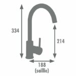 ILO two-tone black and chrome sink mixer - Image 2