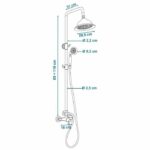 Rousseau shower column with retro - chrome mechanical mixer - Image 4
