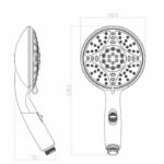 ROUSSEAU 5-jet Leptis Chrome hand shower - Image 2
