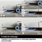 Robot Vacuum Cleaner - Samsung Jet Bot Combo AI VR7MD97A14G - Clean Station Steam Disinfection - Object Recognition - Image 2