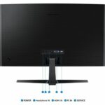 PC Monitor - SAMSUNG - S27D366GAU - 27 FHD 1800R - VA Panel - 100Hz - 4ms - 1 HDMI - Tiltable - Black - Image 5