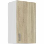 SARA high cabinet - 1 door - Sonoma oak decor - L40xD31xH71.5 cm - Made in Poland