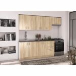 SARA kitchen base unit - 2 doors - Sonoma oak decor - L60 x D48 x H 82 cm - Image 5