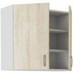 SARA high cabinet - 2 doors - Sonoma oak decor - L80xD31xH71.5 cm - Made in Poland - Image 2