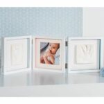 Baby Art My Baby Style – Double Baby Footprint Photo Frame: Personalize with Baby Hand and Footprint Kit, Birth Gift