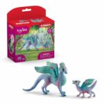 Schleich - Flower dragon with its little one - 70592