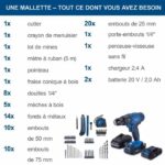 SCHEPPACH drill-screwdriver - 20V IXES - 50 Nm 13mm chuck + 2 batteries + charger + 74 accessories + Case - C-DTB74/2-X - Image 3