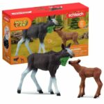 Moose with Calf Figurines, Wild Animals, Schleich 42629 Wild Life, For Children from 3 Years Old