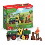 Forest ranger with vehicle, Schleich 42659 Farm World playset for children, ages 5 and up