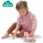 2 in 1 Wooden Unicorn - Push and Pull - SES CREATIVE - Pink unicorn to push or pull. - Image 3