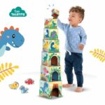 Stacking tower with dinosaur figures - Skill game - SES CREATIVE - Stacking tower with 3 dinosaur figures. - Image 5