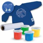 SES CREATIVE - Finger painting kit with Eco apron - 100% recycled - Image 2