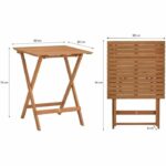 FSC acacia wood bistro set - Consisting of a square table and 2 folding chairs - Image 4