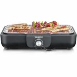 Electric table barbecue - SEVERIN PG8554 - Cooking surface 37 x 29 cm - Water tray reduces odors and smoke - Image 4
