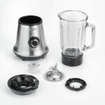 Severin SM3734 Blender, Glass container of 1L removable, 2 speeds + Pulse function, 22,000 rpm, cable range, stainless steel / black - Image 4