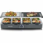 Gril Severin raclette - RG2376 - 8 people - Natural cooking stone and non -stick reversible plate - Adjustable thermostat – Bild 5
