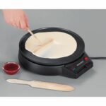 SEVERIN CM2198 - Crepiere diameter 30cm 1000W - Adjustable thermostat - Includes crepe spatula and wooden dough distributor - Black - Image 2