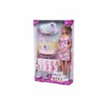 Smoby - Steffi Love - Future Mom - Pregnant mannequin doll (29cm) - Baby accessories - Button to make your belly grow