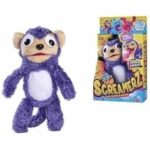 Smoby - Screamerz - Fun interactive plush toy - Monkey - 28 cm - Noises when shaken or pressing the button