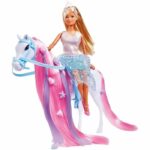 Simba – Steffi Love Princess and Horse – Model Doll 29cm – Dress + Tiara – Hairdressing Accessories included