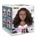 Smoby - Afro hair styling head - Easy to style - 23 realistic accessories - Heat-sensitive lips - Storage hatch - Image 2
