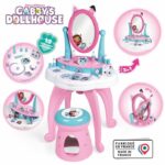 Smoby - Gabby and the Magic House - 2 in 1 children's dressing table - Stool included - 12 accessories - Adjustable mirror