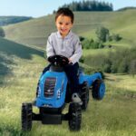 Smoby Farmer XL pedal tractor + trailer - Blue – Bild 4