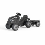 Smoby Farmer XL pedal tractor + trailer - Black - Image 2