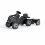 Smoby Farmer XL pedal tractor + trailer - Black