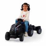 Smoby Farmer XL pedal tractor + trailer - Black - Image 5