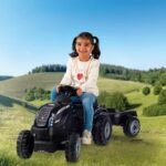 Smoby Farmer XL pedal tractor + trailer - Black - Image 6