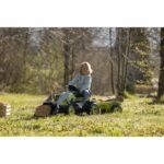 Smoby Farmer Max pedal tractor + trailer + shovel - Green - Image 4