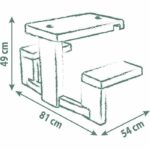 Smoby Life - Picnic table adaptable to Smoby houses - 2 benches - Image 5