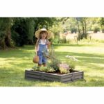 Smoby Bac Square Garden 2 in 1: Sand and square vegetable patch - 76x76cm - Founded tarpaulin supplied - Image 2