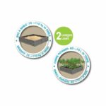 Smoby Bac Square Garden 2 in 1: Sand and square vegetable patch - 76x76cm - Founded tarpaulin supplied - Image 4