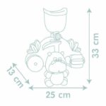 Smoby Little Smoby Hippo Bath Toy - Slide and Wheels for 18 Month Old Baby - Blue and Green - Image 6