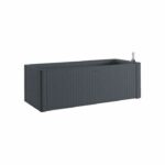 STEFANPLAST Natural Delux rectangular flower box - 100x43xH33cm - 90 + 6.5L in the reserve - Anthracite - Image 2