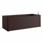 Stefanplast Rectangular flower tray Natural Delux - 100x43xh33cm - 90 + 6.5L in the reserve - MOKA - Image 2