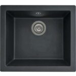 Resin sink 1 tank - glitter black - built -in or in plane - Stradour