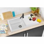 STRADOUR Sink built in EINNA, in SMC WHITE UNI - 17, 1 bowl, size 78 * 43.5 cm, manual emptying - Image 2