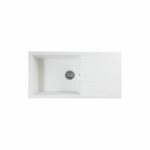 STRADOUR CUBE built-in sink, in SMC WHITE UNI - 17, 1 bowl, size 100 * 50 cm, manual waste - Image 2