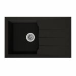 Sink - BMC resin - Black - Built-in - STRADOUR - Alineo 1C - 81 x 50 cm