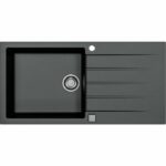 Built-in sink - Granite - Black - 1 large bowl - 100 x 50 cm - CADIT - STRADOUR