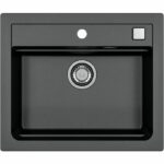 Built-in sink - Granite - Black - 1 bowl - 59 x 50 cm - ATROX - STRADOUR